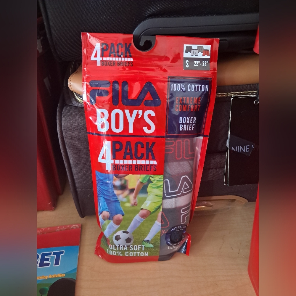 Fila Boy's Boxer Briefs 4-Pack